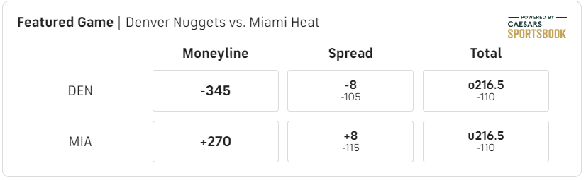 2023 NBA Finals: Heat vs. Nuggets, odds, forecast, Game 2 wagers - 2
